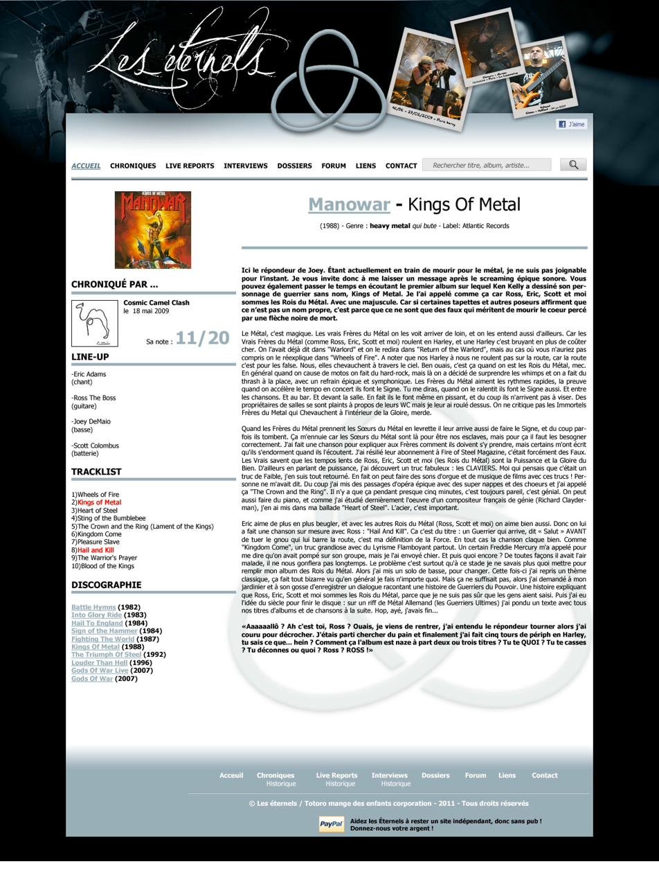 Chronique Les Éternels