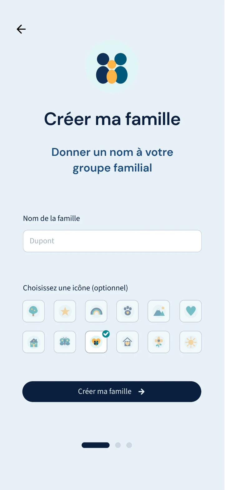 Créer une famille