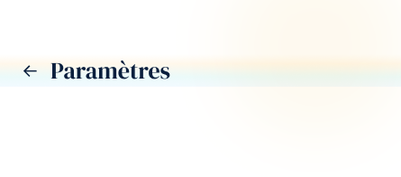 Paramètres du compte