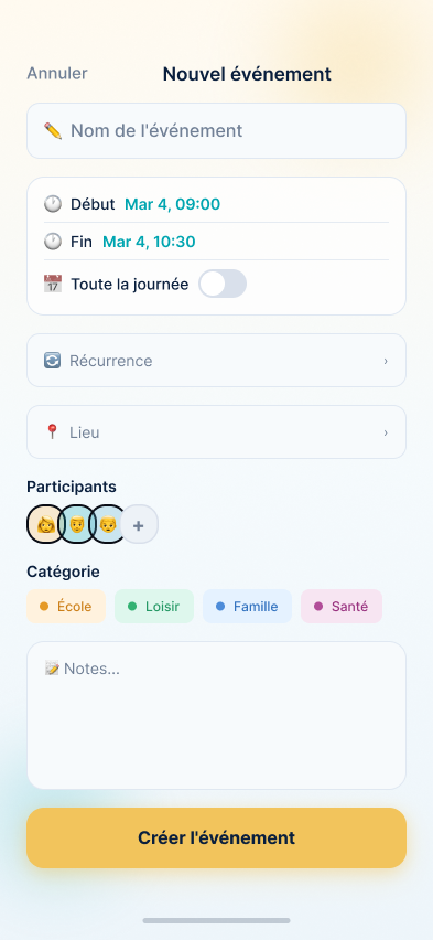 Ajouter un événement
